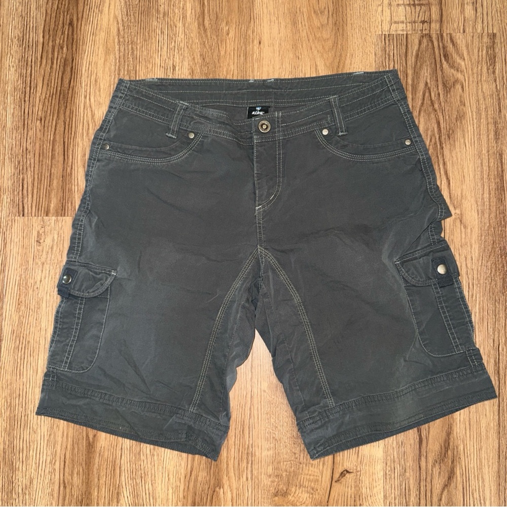 Kuhl Shorts Womens Size 12 Vintage Patina Dye Cargo Outdoor Hiking